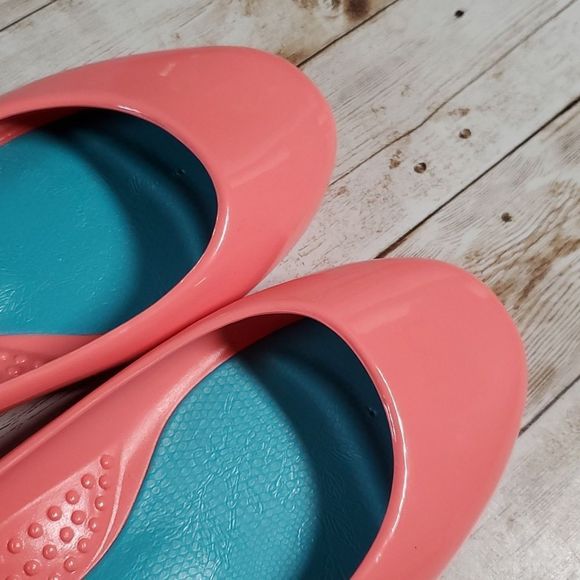 Peach Salmon Coral Oka-B Taylor Rubber Ballet Flats Size 6 or EUR 36 NWOT - Picture 7 of 9